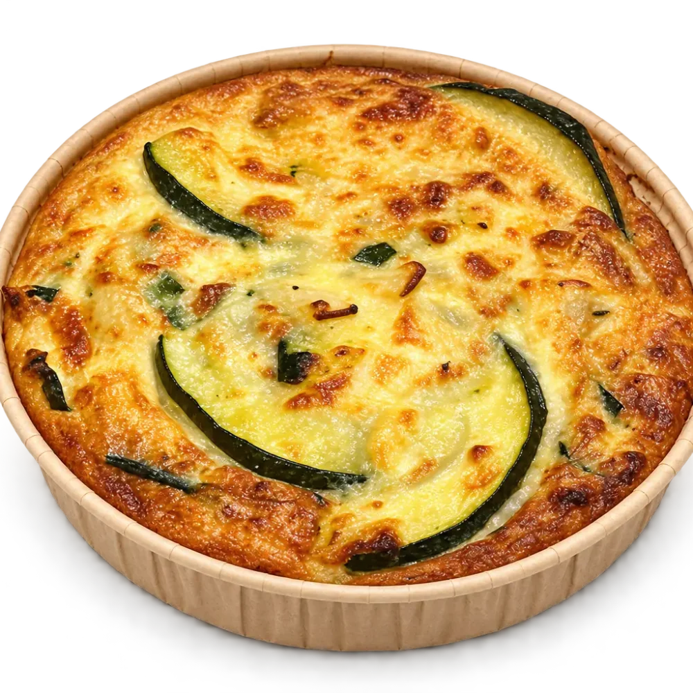 Frittata de calabacín y queso azul